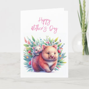 Mother's Day Wombat Greeting Card