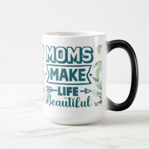 Mothers Day Word Art With Foliage Magic Mug