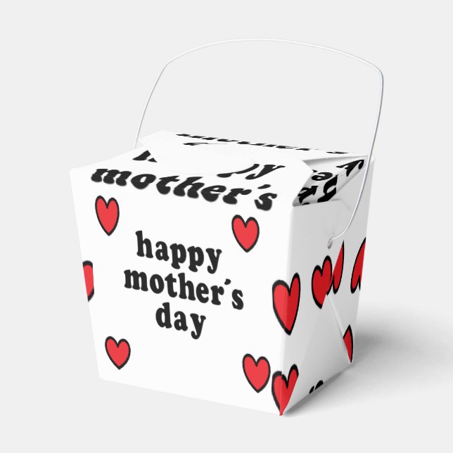 mothers day words and hearts favor box (Front Side)