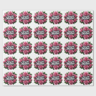 Mother's Day Words "My Beautiful Mother"  Wrapping Paper