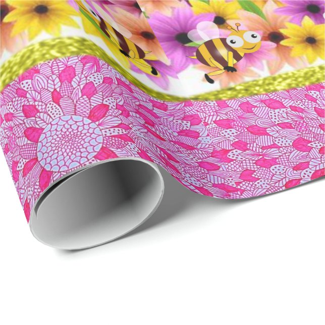 Mother's Day Wrapping Paper Bumblebee (Roll Corner)