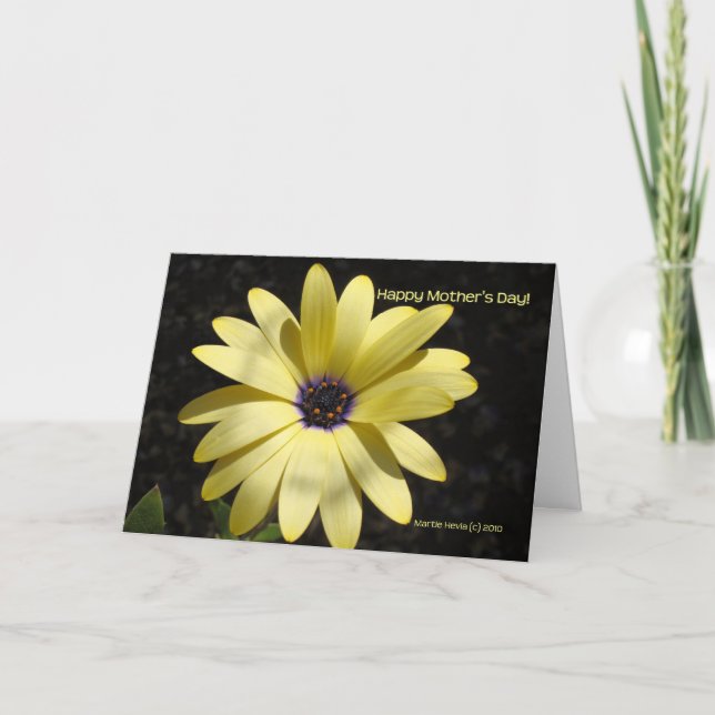 Mother's Day - Yellow Daisy (1) - Card - Customize (Front)