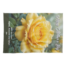 Mother's Day Yellow Rose Flowers Elegant Kitchen