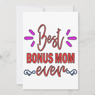 Mother's Gift Best Bonus Mom Ever Holiday Card