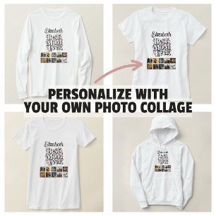 Mother's Gifts Photo Collage Floral Best Mom Ever T-Shirt