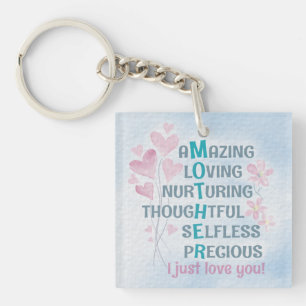 Mother's heart keychain
