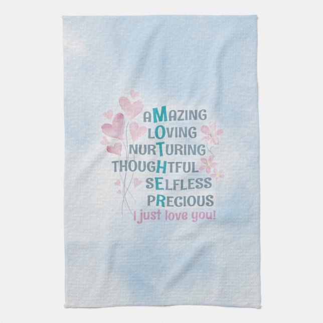 Mother's heart kitchen towel (Vertical)