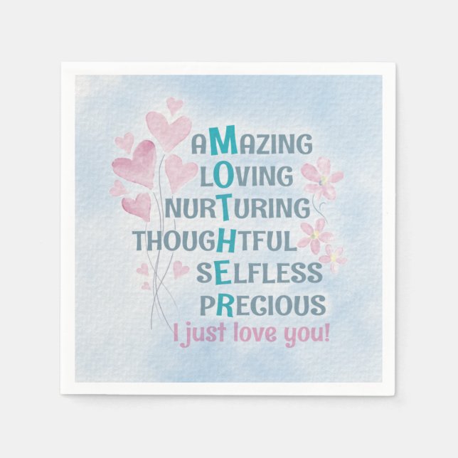 Mother's heart napkin (Front)
