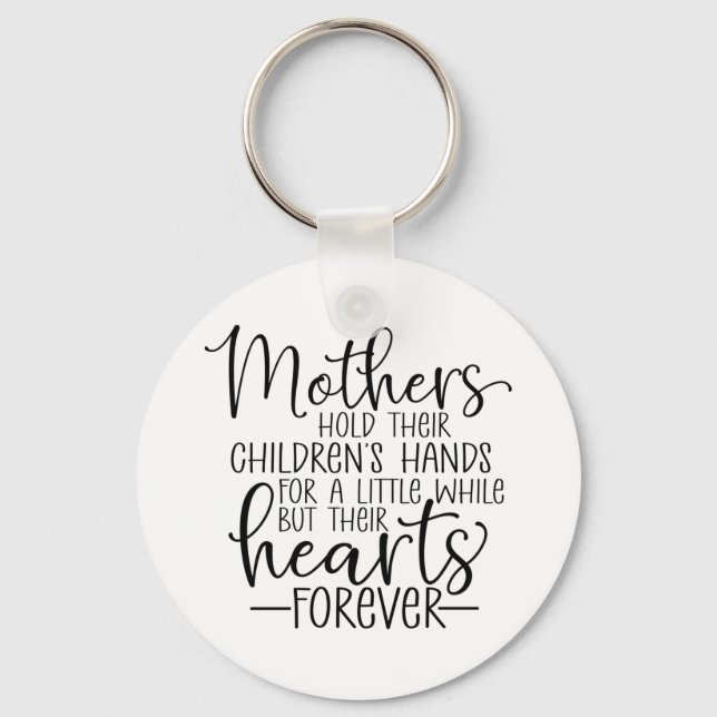 Mothers hold their children’s hand for a little wh keychain (Front)