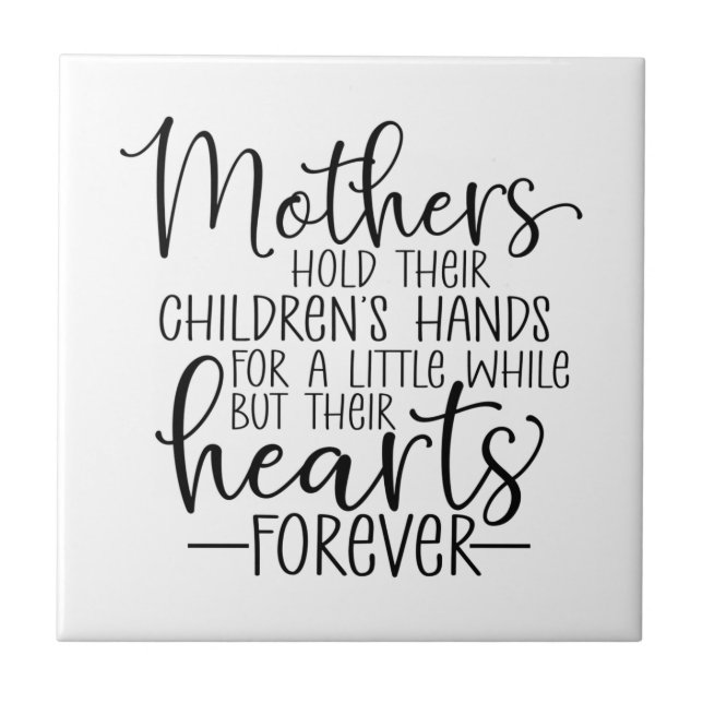 Mothers hold their children’s hand for a little wh tile (Front)