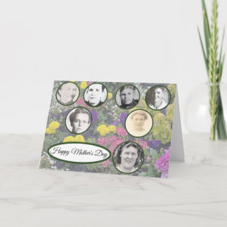 Mothers in Family Mixed Floral Mothers Day Holiday Card