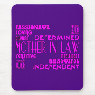 Mothers in Law Birthdays & Weddings : Qualities Mouse Pad