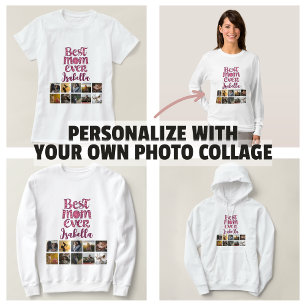 Mother's Keepsake Photo Collage Trendy Quote T-Shirt