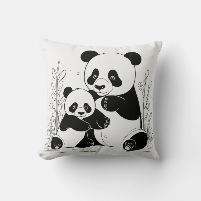 Mother's Kid Throw Pillow (Front)