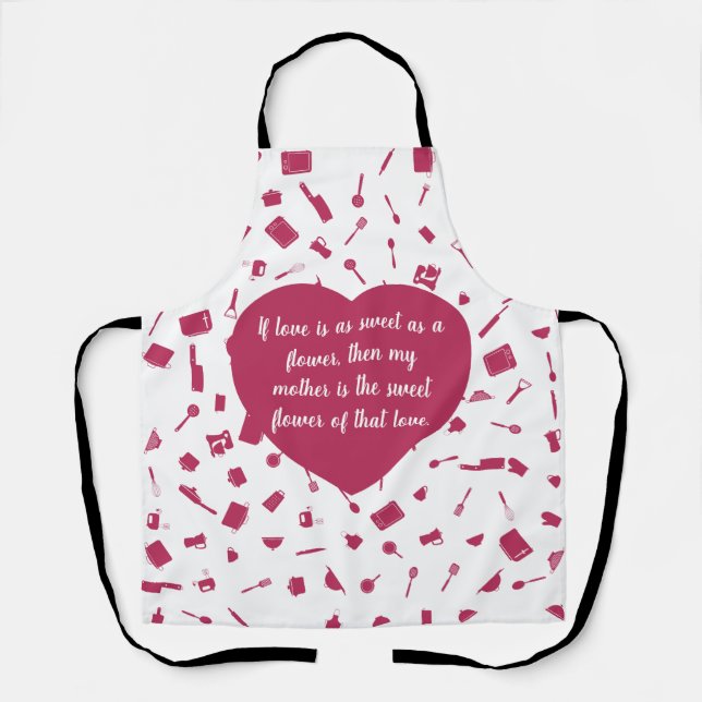 Mother's love kitchen, apron (Front)