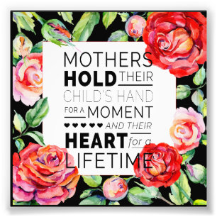 MOTHERS Love Quote Template - Red Roses from $0.09 Photo Print