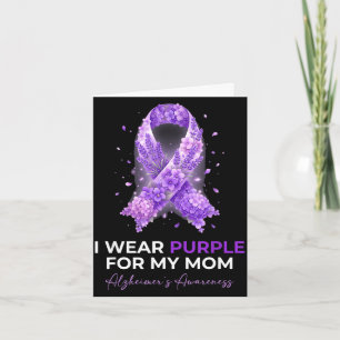 Mothers mama wear purple for mom alzheimer’s card