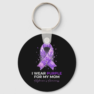 Mothers mama wear purple for mom alzheimer’s keychain