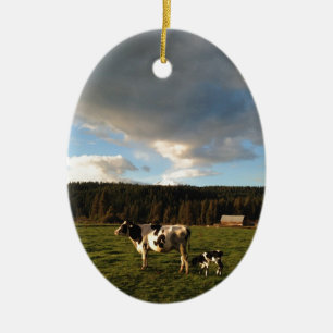 Mothers Milk in the Mountain Meadows Ceramic Ornament
