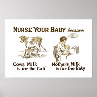 Mother's Milk is for Babies Poster
