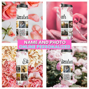 Mothers Modern Family Photo Collage Thermal Tumbler
