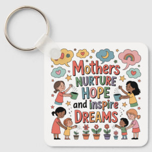 Mothers Nurture Hope And Inspire Dreams Keychain