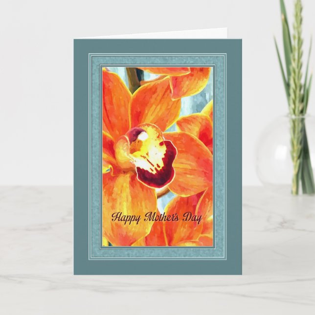 Mother's Painted Orchid Card (Front)