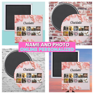 Mother's Photo Collage Script Best Mom Ever Magnet
