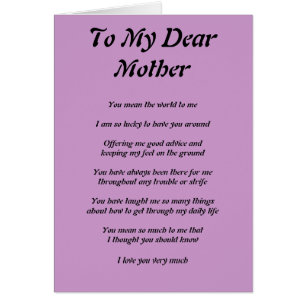 Mother's Poem