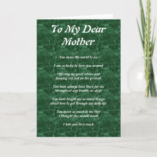 Mother's Poem Card