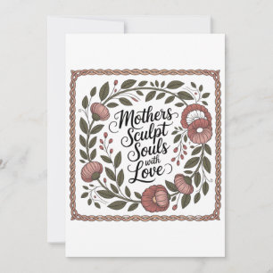 Mothers Sculpt Souls With Love Invitation