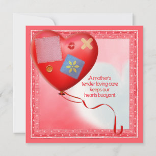 Mother's TLC Heart Balloon Card