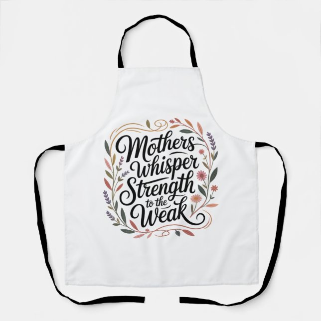 Mothers Whisper Strength To The Weak Apron (Front)