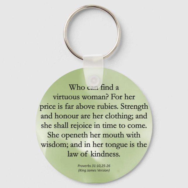 Mothers' Worth Cannot be Measured  (Proverbs 31) Keychain (Front)