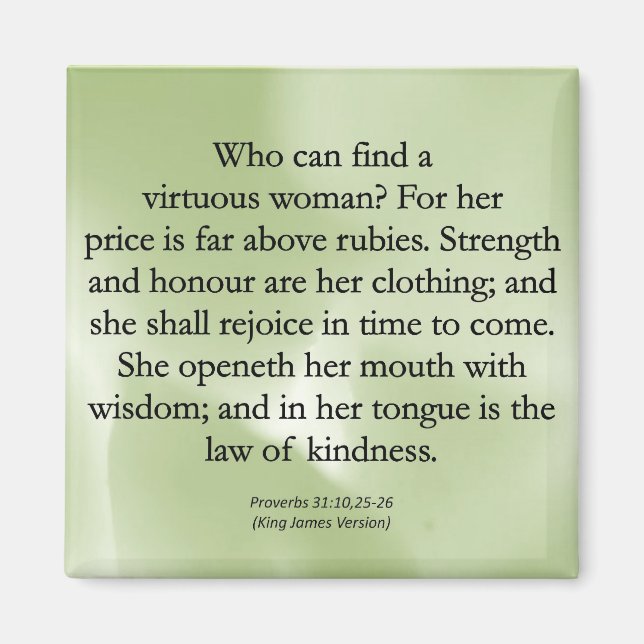 Mothers' Worth Cannot be Measured  (Proverbs 31) Magnet (Front)