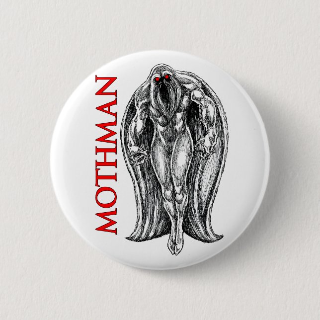 Mothman 2 Inch Round Button (Front)