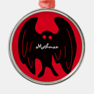 Mothman Christmas   Metal Ornament