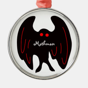 Mothman Christmas Metal Ornament
