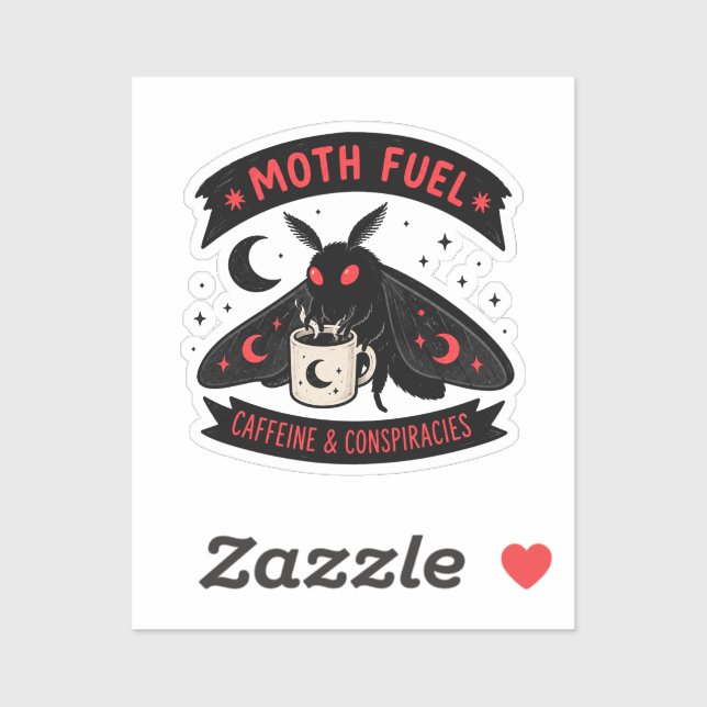 Mothman Coffee Moth Fuel Caffeine and Conspiracies (Sheet)
