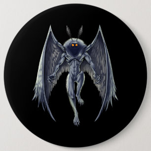 Mothman Cryptid Creature 6 Inch Round Button