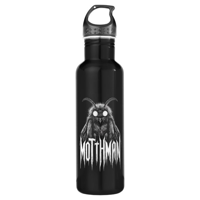 Mothman Cryptid Horror Gothic Paranormal Creature  710 Ml Water Bottle (Front)