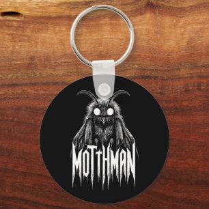 Mothman Cryptid Horror Gothic Paranormal Creature Keychain
