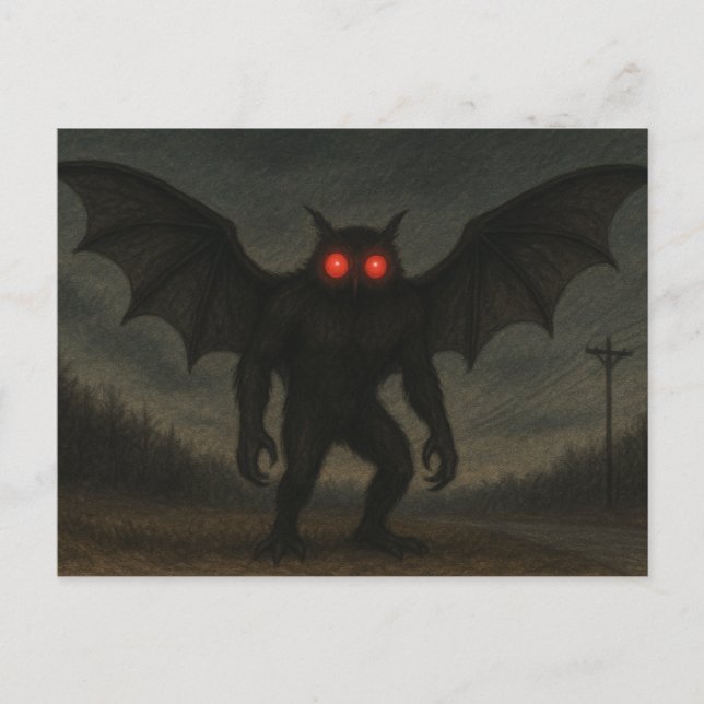 Mothman Cryptid Postcard (Front)