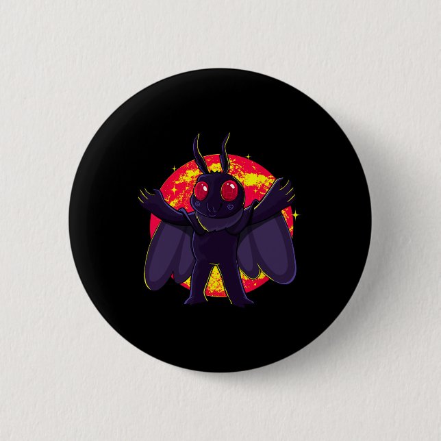 Mothman Cute Cryptid Creatures Point Pleasant Wv R 2 Inch Round Button (Front)