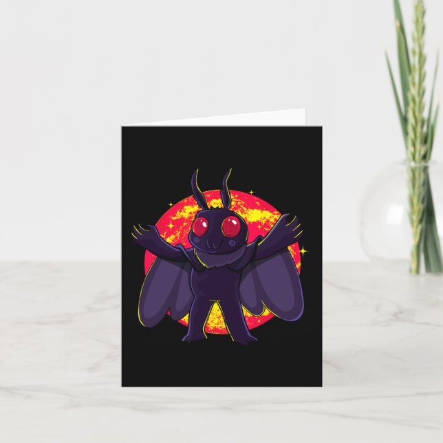 Mothman Cute Cryptid Creatures Point Pleasant WV R Card (Front)