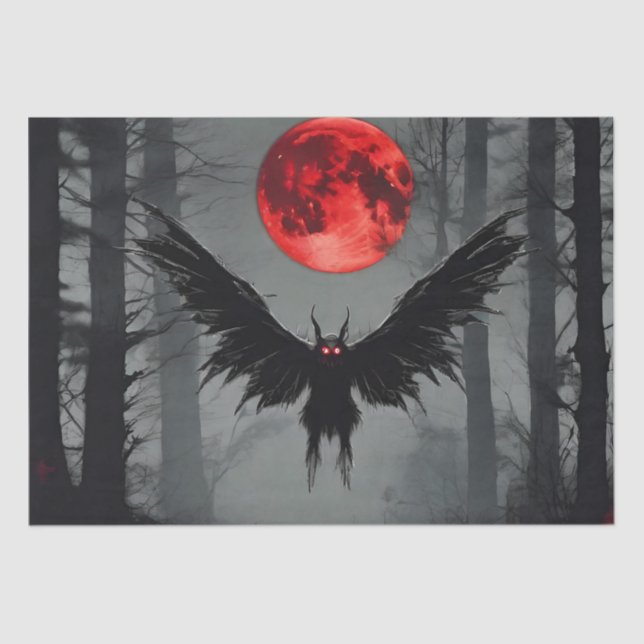 Mothman Decoupage Cryptid Decoupage  Tissue Paper (Front)