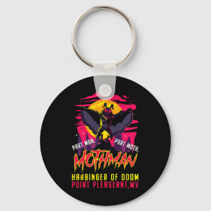 Mothman Fun Cryptid Harbinger Part Man Part Moth  Keychain