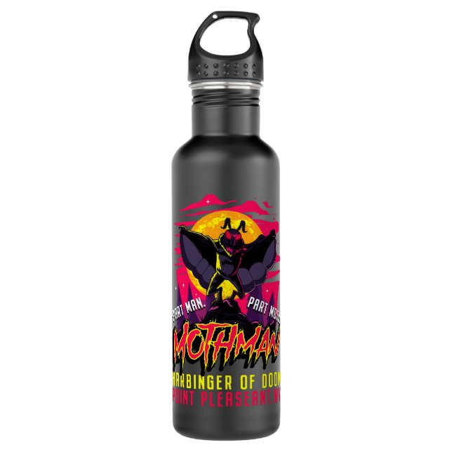 Mothman Funny Cryptid Harbinger of Doom Part Man P 710 Ml Water Bottle (Front)