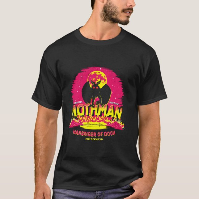 Mothman Harbinger of Doom Funny Cute Cryptid Creat T-Shirt (Front)