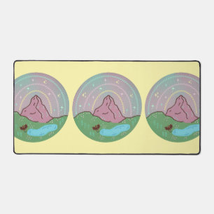 Mothman Home Planet Cryptid Cosmic Folklore Art Desk Mat
